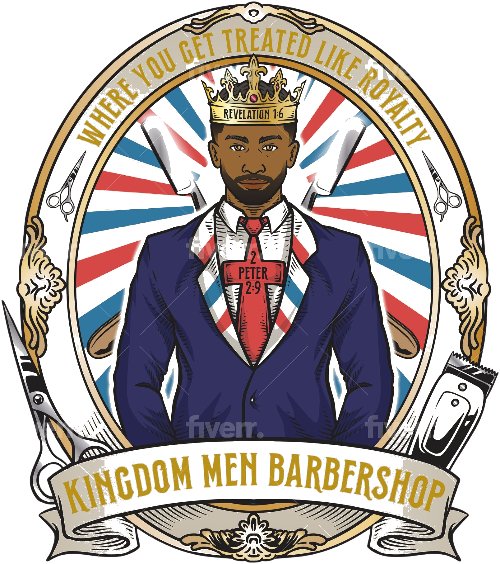 Kingdom Men Barbershop logo